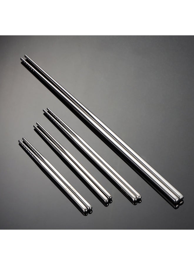 En 304 Stainless Steel Tableware Metal Chopsticks Six-coil Non-slip Half-square Multi-size Bold Korean Cloth Wheel-Color:Coil Chopsticks 18.5cm Laser Sus304 - Image 4