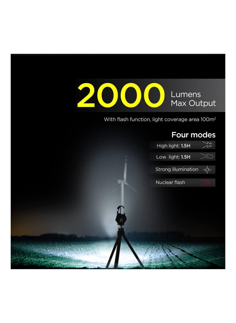 Mini Cob Led Flashlight Keychain, High Lumens Portable Rechargeable Light Right Light Keychain Compact Led Light Rechargeable Flashlight 4 Light Modes with Collapsible Bracket and Strong Magnet - Image 3