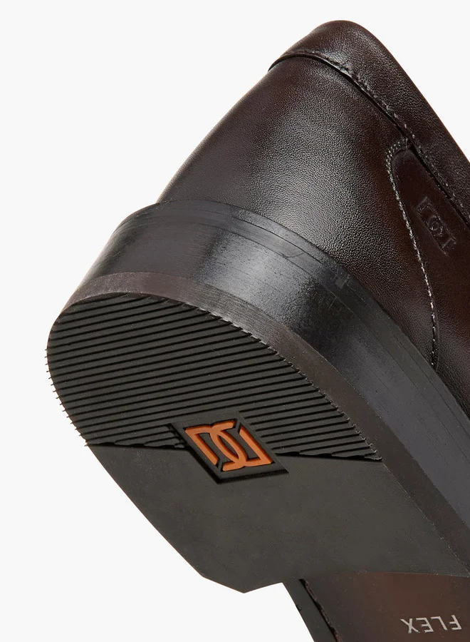 DUCHINI Men's Solid Slip-On Loafers