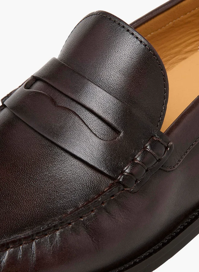 DUCHINI Men's Solid Slip-On Loafers