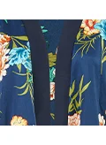 MELA LONDON Floral Print Satin Kimono