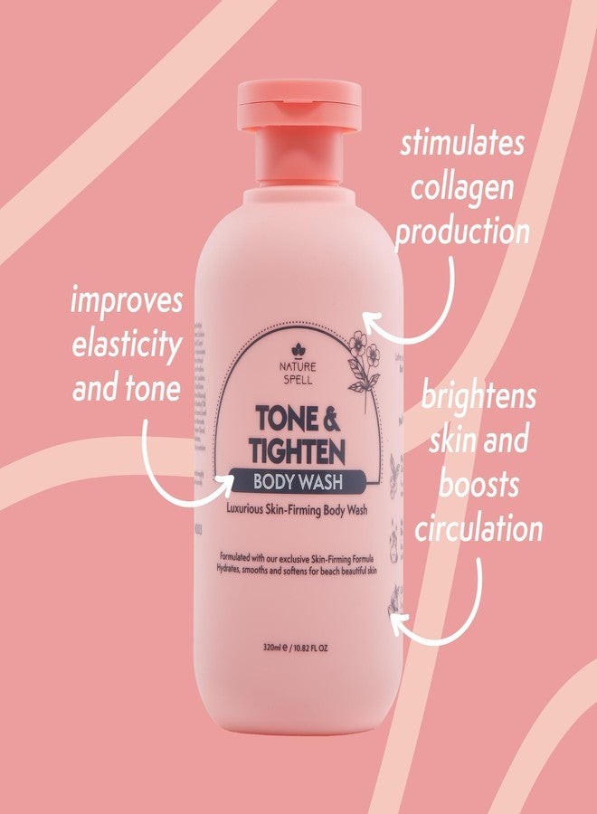 Nature Spell Tone & Tighten Skin Firming Gift Set - Body Wash, Scrub & Body Cream - Skin-Firming Trio Infused with Hyaluronic Acid, Ginseng Extract & Plant Collagen - Image 4