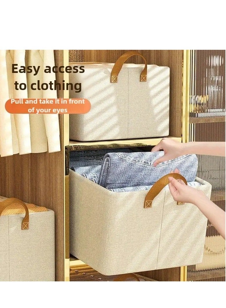 NORHOR 4PCS Foldable Clothes Storage Boxes, Large Fabric Organizer Bins for Bedroom, Closet and Living Room - Image 3