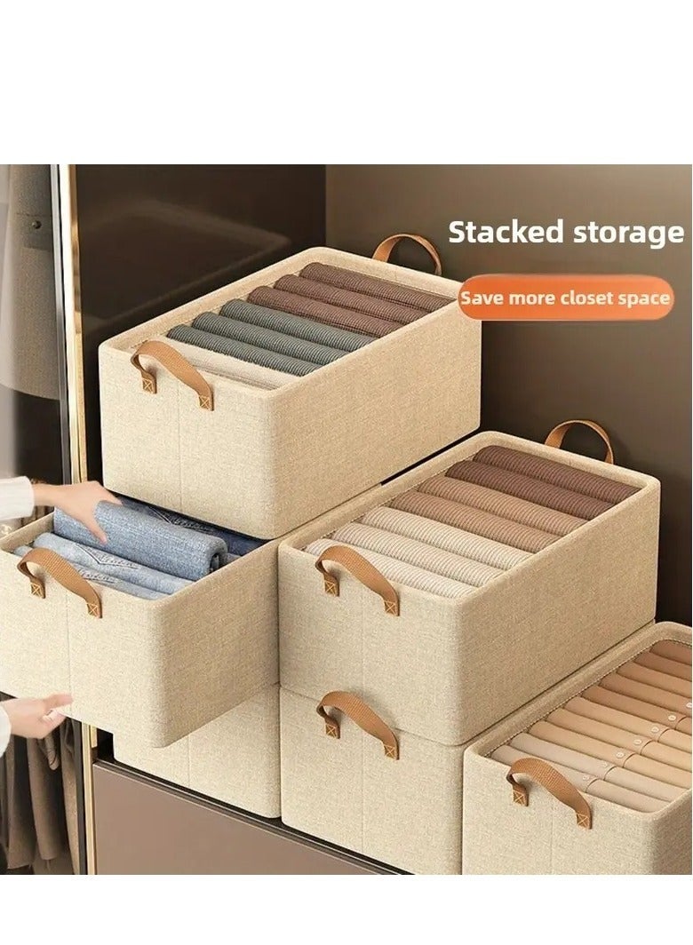 NORHOR 4PCS Foldable Clothes Storage Boxes, Large Fabric Organizer Bins for Bedroom, Closet and Living Room - Image 4