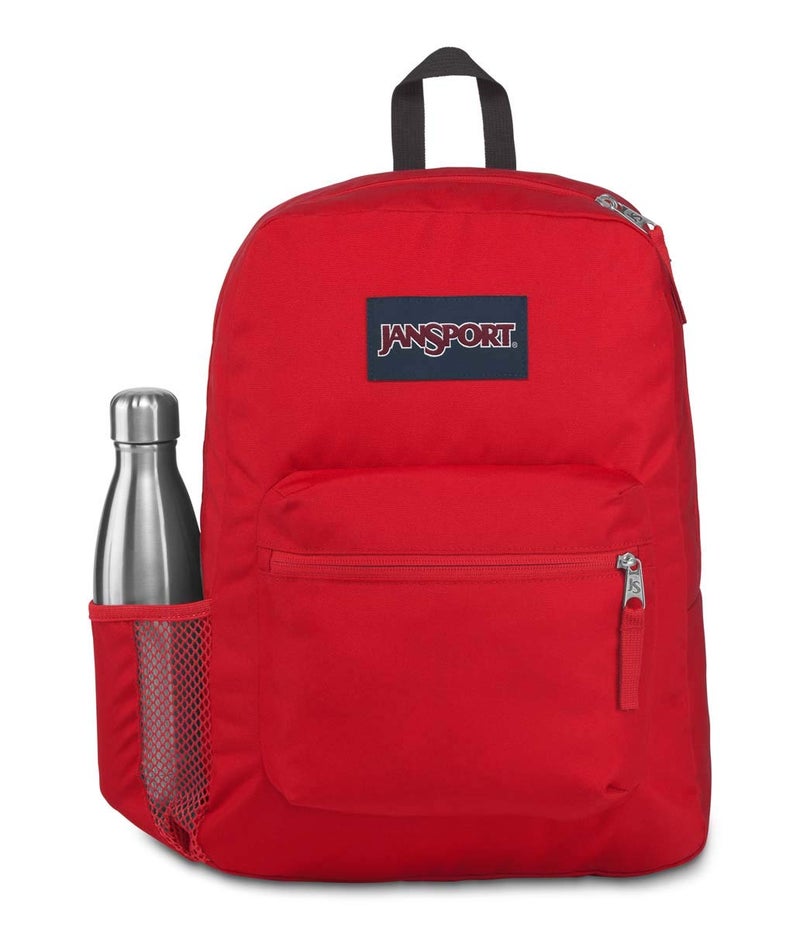 JanSport Cross Town Backpack 17" x 12.5" x 6" - Simple Bag for Everyone with 1 Main Compartment, Front Utility Pocket - Premium Class Accessories - Red Tape - Image 1