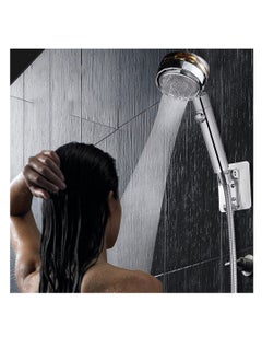Excefore High Pressure Water Saving Shower，High-pressure shower head with filter and pause switch， Easy Install Handheld Turbocharged Shower Head 360 Degrees Rotating Blue  - Image 2