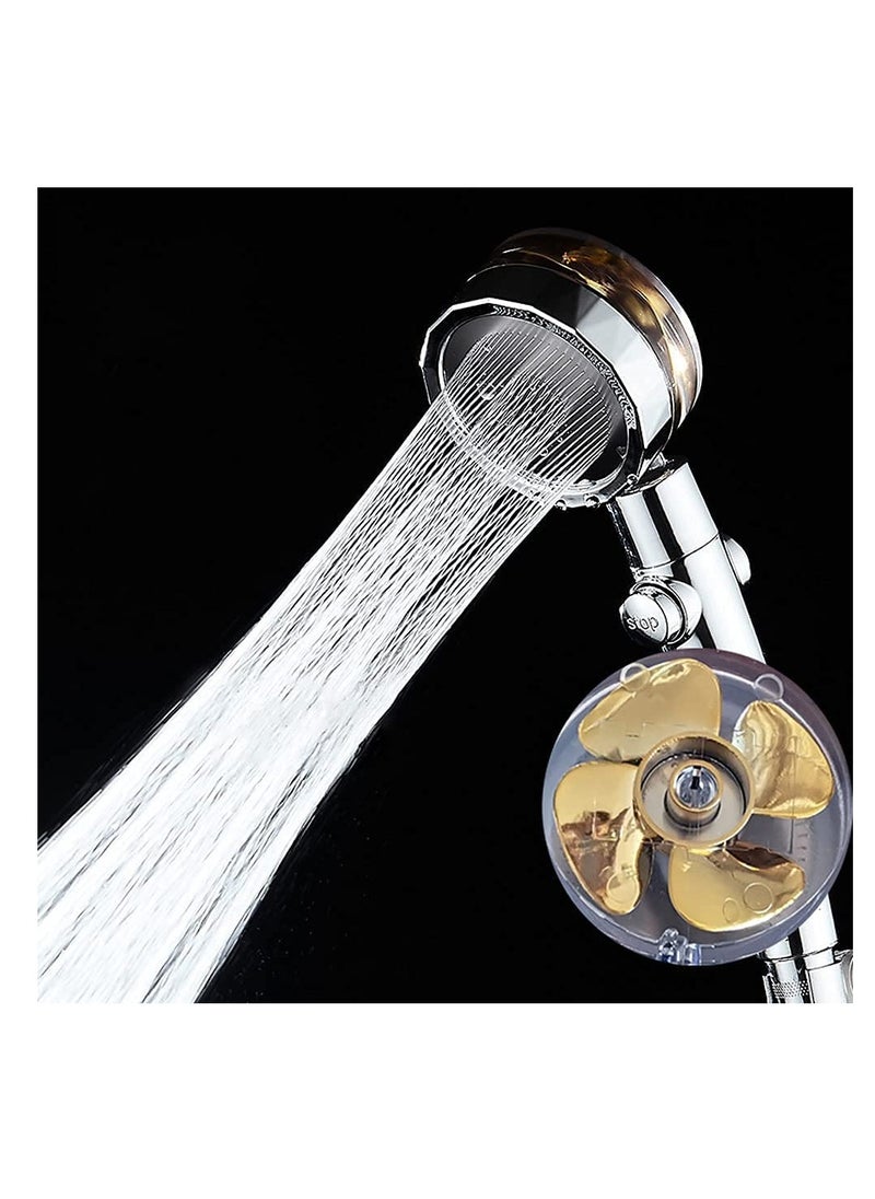 Excefore - High Pressure Water Saving Shower，High-pressure shower head with filter and pause switch， Easy Install Handheld Turbocharged Shower Head 360 Degrees Rotating Blue - Image 1