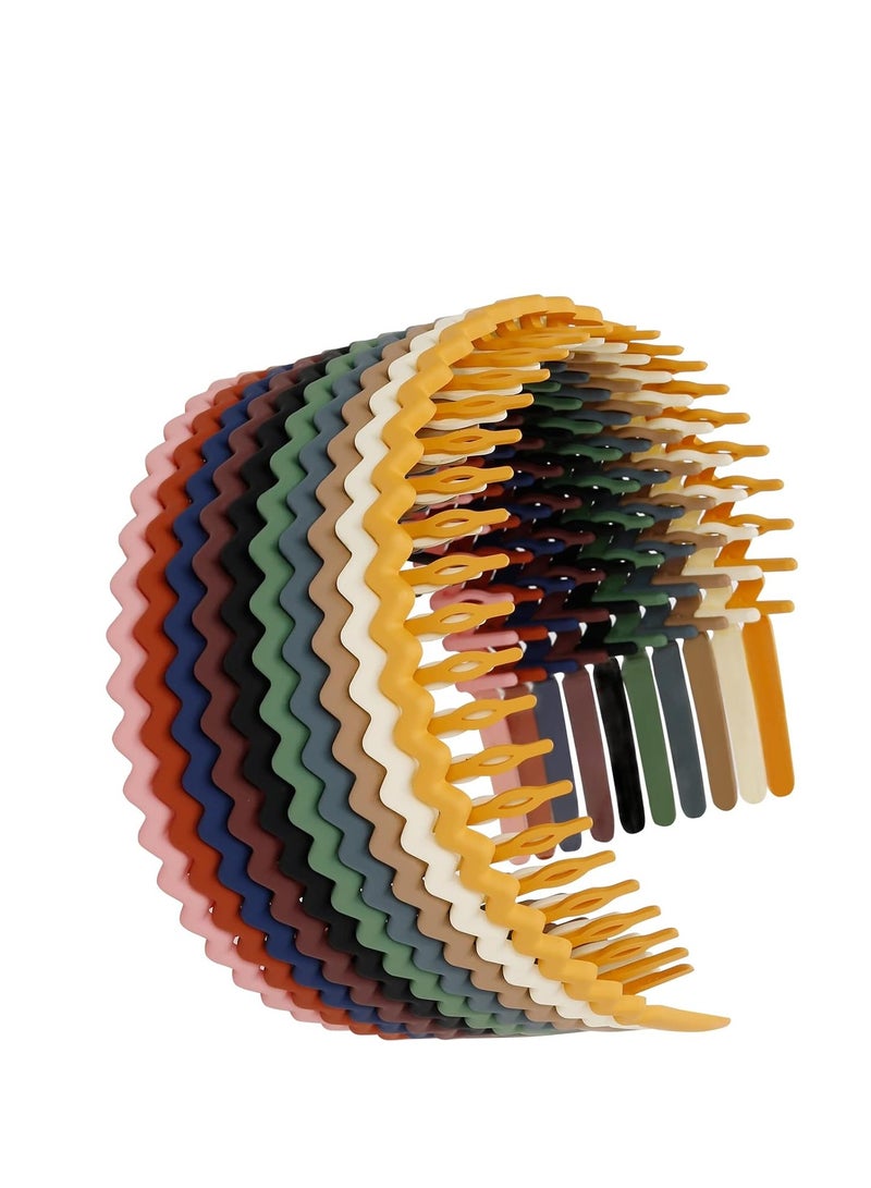WOVOWOVO WOVOWOVO Plastic Hair Bands with Teeth, 10 Packs Thin Headbands for Women Girls Teens, Non Slip Hair Comb Head Bands Hair Accessories - Image 1