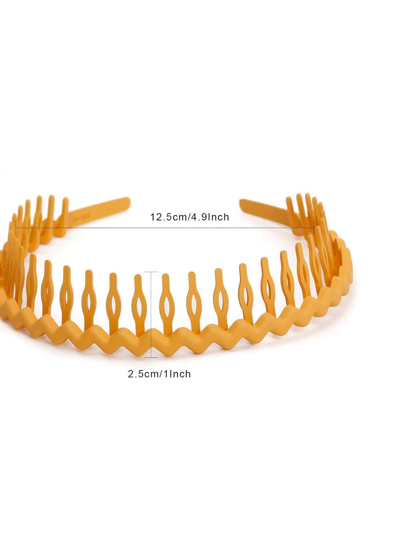WOVOWOVO WOVOWOVO Plastic Hair Bands with Teeth, 10 Packs Thin Headbands for Women Girls Teens, Non Slip Hair Comb Head Bands Hair Accessories - Image 3