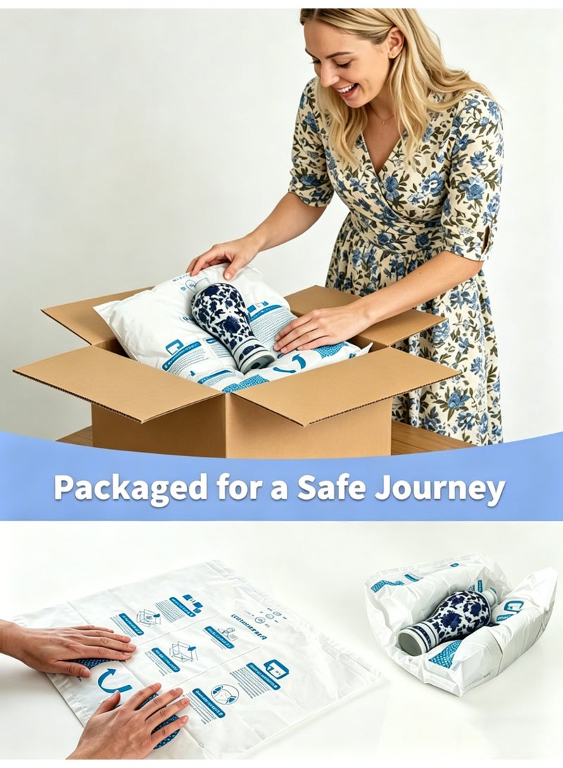 لف الفقاعة للحماية ، 4PCS 50x70cm حقائب التعبئة الرغوة السريعة القابلة للتوسع ، رغوة التعبئة المقاومة للصدمات لشحن الكمبيوتر الشخصي والمواد القيمة والهشة ، مواد التعبئة والوقاية للبنود غير المنتظمة - Image 1