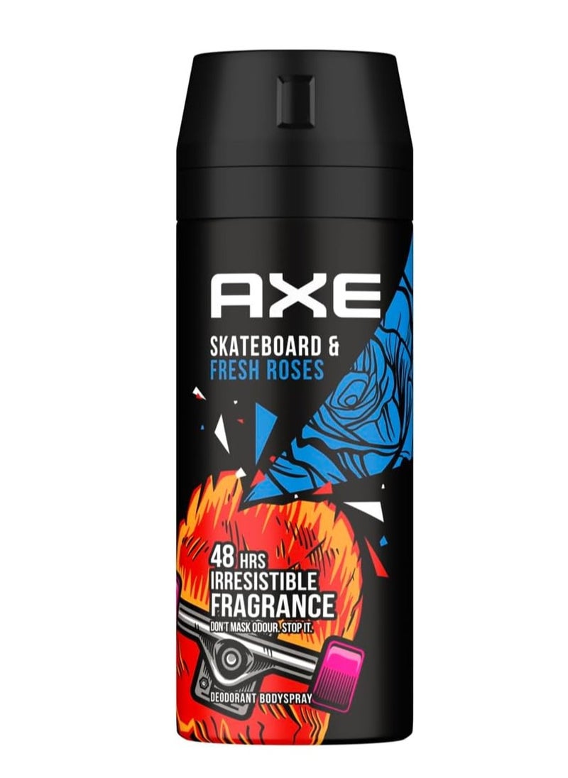 Axe - Body Spray for Men Skateboard & Fresh Roses 150ml - Image 1