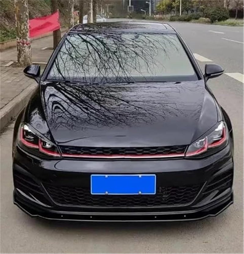 QASULER Front Bumper Splitter Lip Spoiler for VW Golf MK7 MK7.5 GTI - Image 4