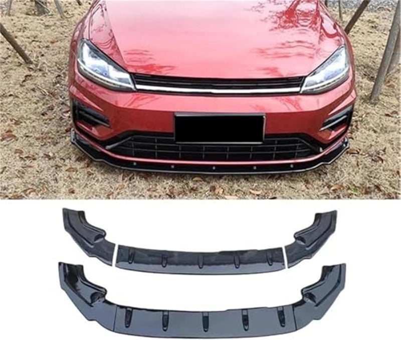QASULER Front Bumper Splitter Lip Spoiler for VW Golf MK7 MK7.5 GTI - Image 3