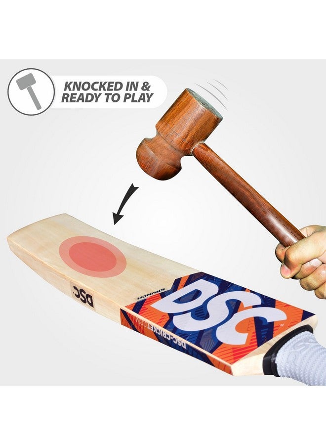 DSC مضرب كريكيت كرانش 44 من خشب كشمير، حجم-رجالي، برتقالي - Image 4