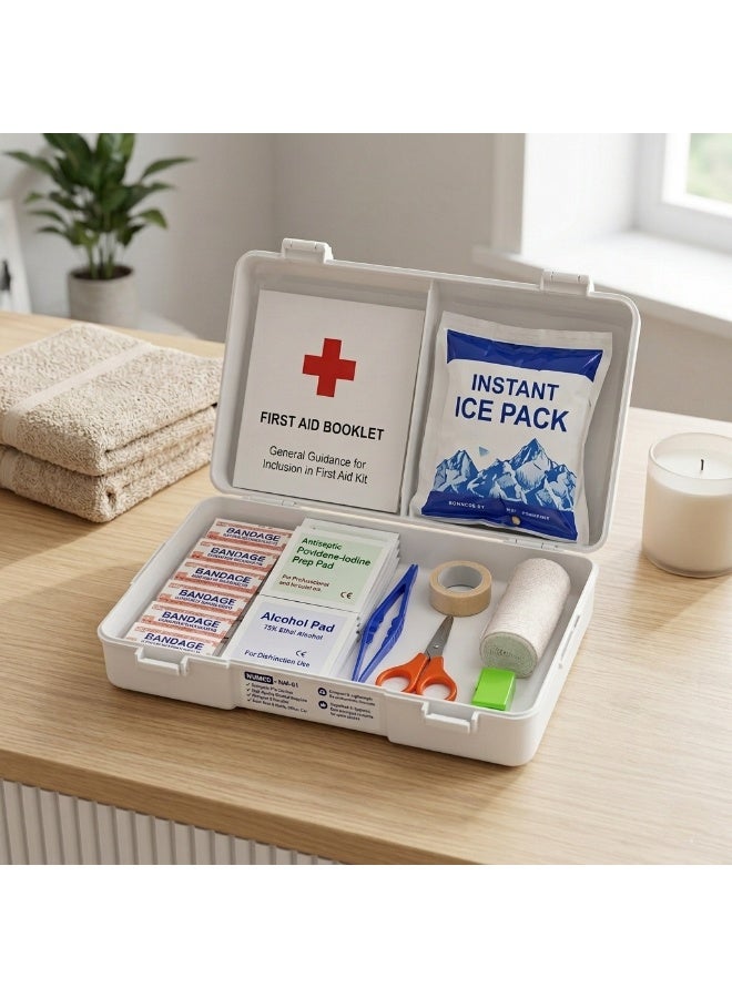 numed Emergency First Aid Kit for 10 People | Complete Portable Medical Supplies Box for Home, Office, Car, and Travel | Compact & Lightweight Safety Kit - Image 2