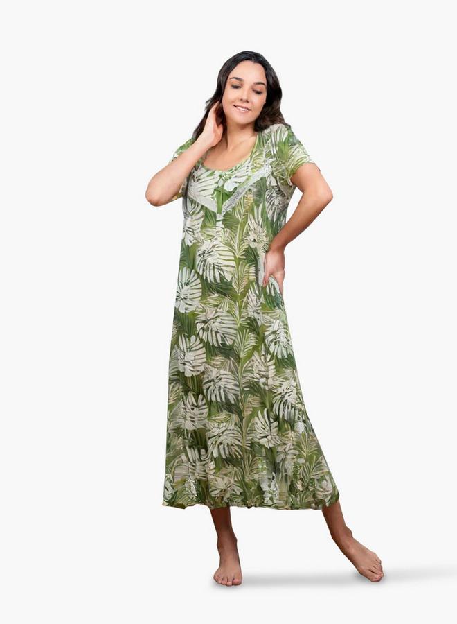 Aadaraya Printed Night Gown - Image 1