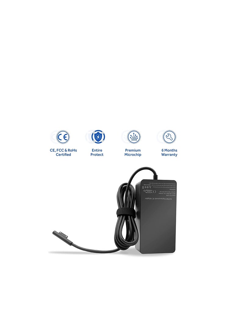 Other Manufacturer ETROON 65W 15V 4A Power Adapter Replacement for Microsoft Surface Laptop 1 2 3 Surface Go Surface Book, Power Supply Charger for Surface Pro3 Pro4 Pro5 Pro6 Pro7 Tablet with 5V1A USB Charging Port  - Image 2