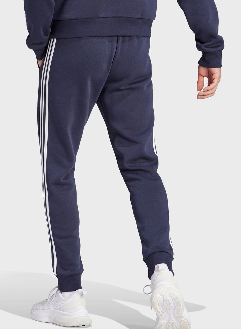 Adidas 3-Stripes Fleece Tapered Cuff Pants - Image 2