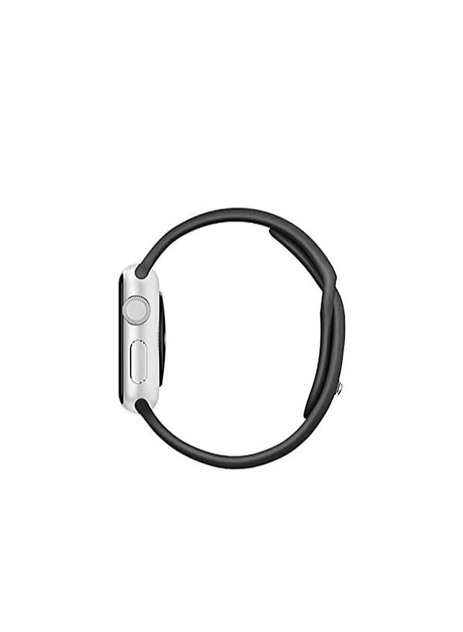ten.tech Ten Tech Silicone Sport Band for Apple Watch Ultra/Ultra 2 49mm 45mm 44mm 42mm, Waterproof Soft Silicone Sports Band for iWatch Ultra SE 8/7/6/5/4/3/2/1, black - Image 3