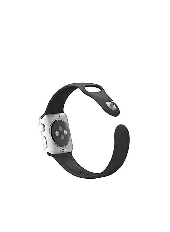 ten.tech Ten Tech Silicone Sport Band for Apple Watch Ultra/Ultra 2 49mm 45mm 44mm 42mm, Waterproof Soft Silicone Sports Band for iWatch Ultra SE 8/7/6/5/4/3/2/1, black - Image 4