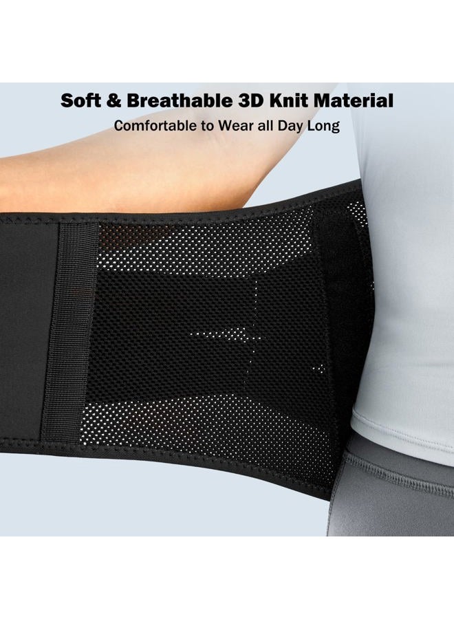 FREETOO دعامة ظهر لتخفيف آلام أسفل الظهر مع نظام البكرة، حزام دعم قطني للرجال والنساء مع وسادة قطنية، تصميم مريح ومواد نسيج ثلاثي الأبعاد ناعمة وقابلة للتنفس، لقرص منزلق، عرق النسا - Image 4