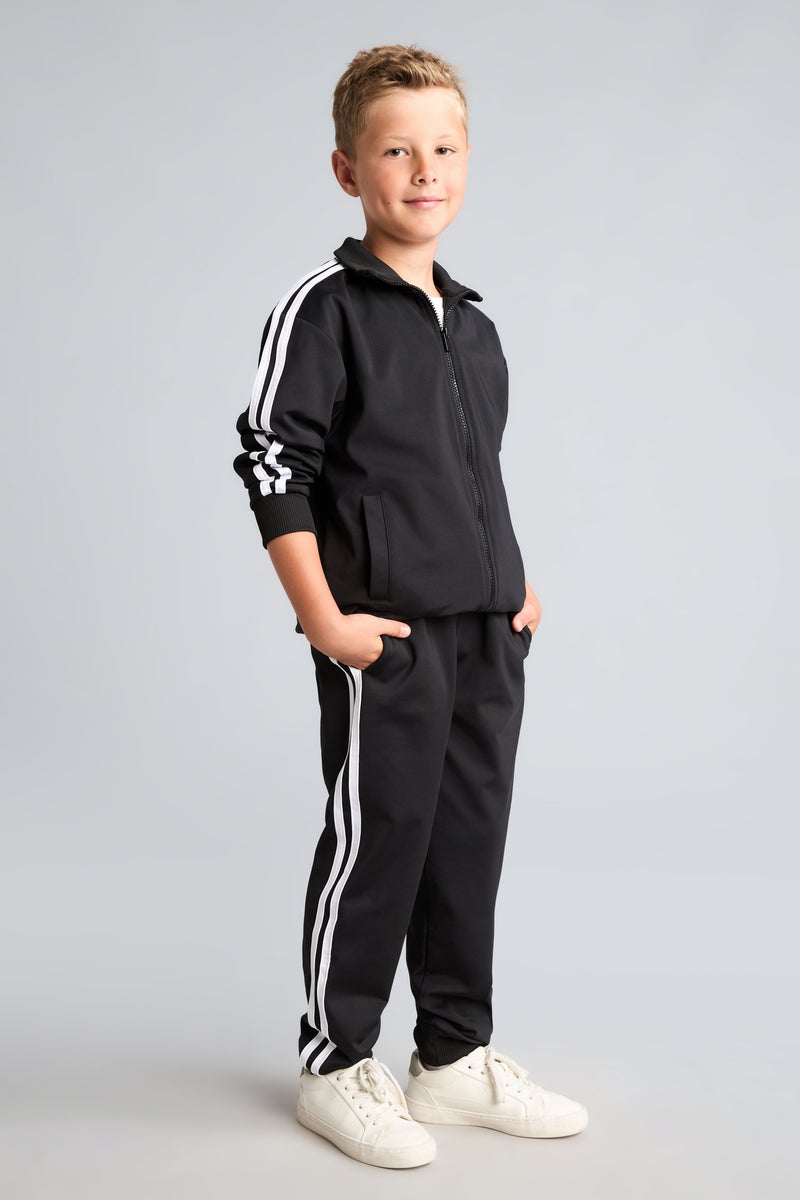 DeFacto Black Boy Boy Black Sweatshirt and Sweatpants Set Casual - Image 2
