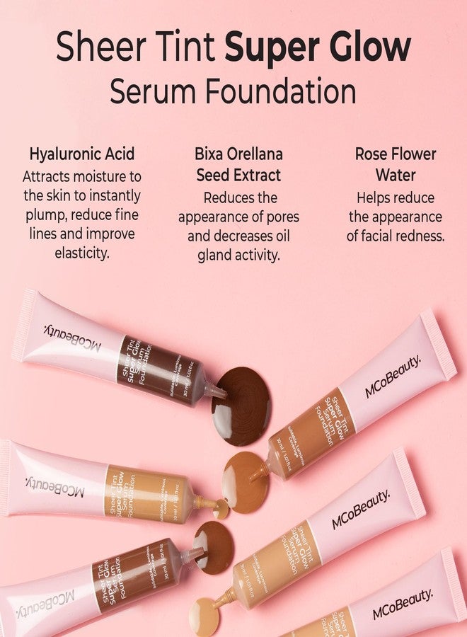 MCoBeauty Super Glow Sheer TINT Serum Foundation 0.5-2, Ultra-Invisible, Skin Perfecting, Lightweight, with Kiwi Fruit Extract and Shea Butter, Vegan, Cruelty Free Cosmetics - Image 4