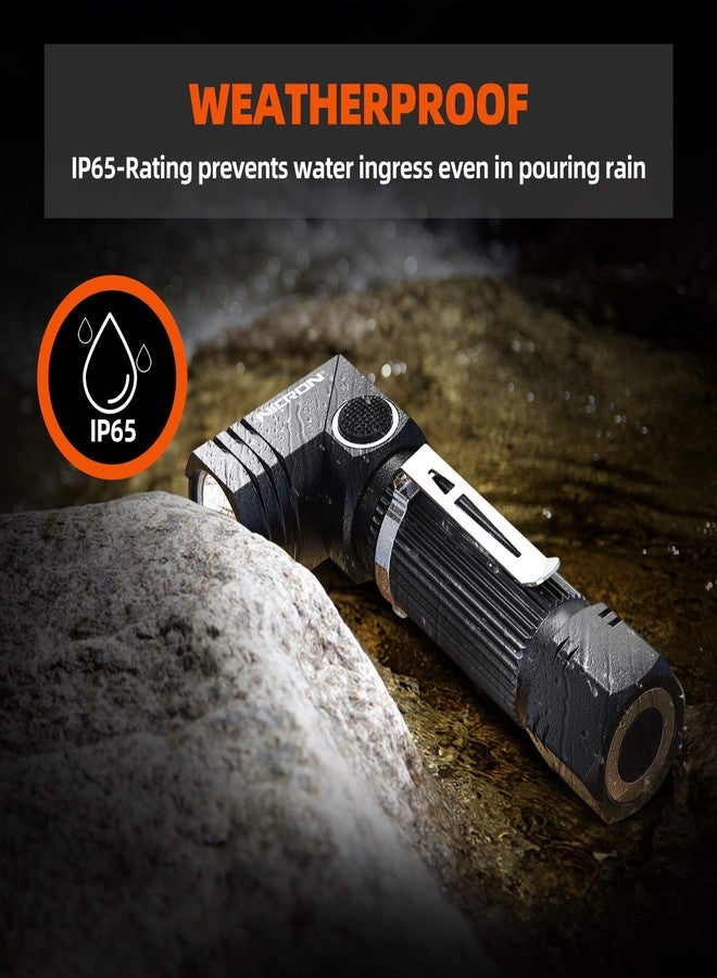 NICRON Flashlight, N7 600 Lumens Tactical Flashlight, 90 Degree Ip65 Waterproof Led Mini Flashlight 4 Modes- Best High Lumens are for Camping, Outdoor, Hiking （Not Including Batteries） Gift - Image 5