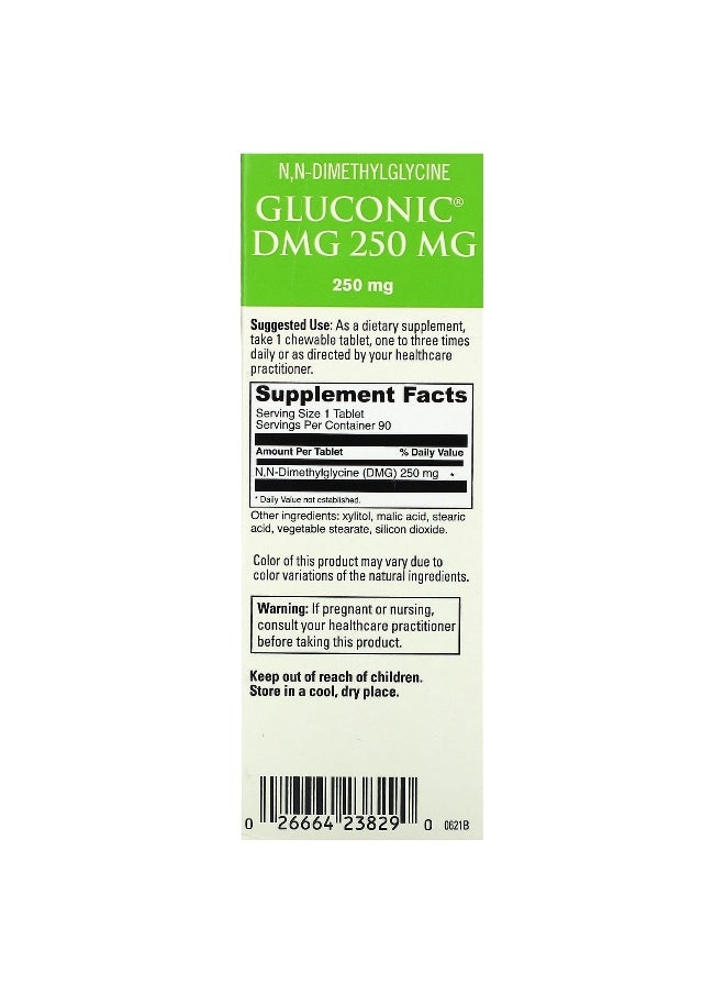 DaVinci Laboratories DaVinci Laboratories, Gluconic DMG , 250 mg , 90 Tablets  - Image 2