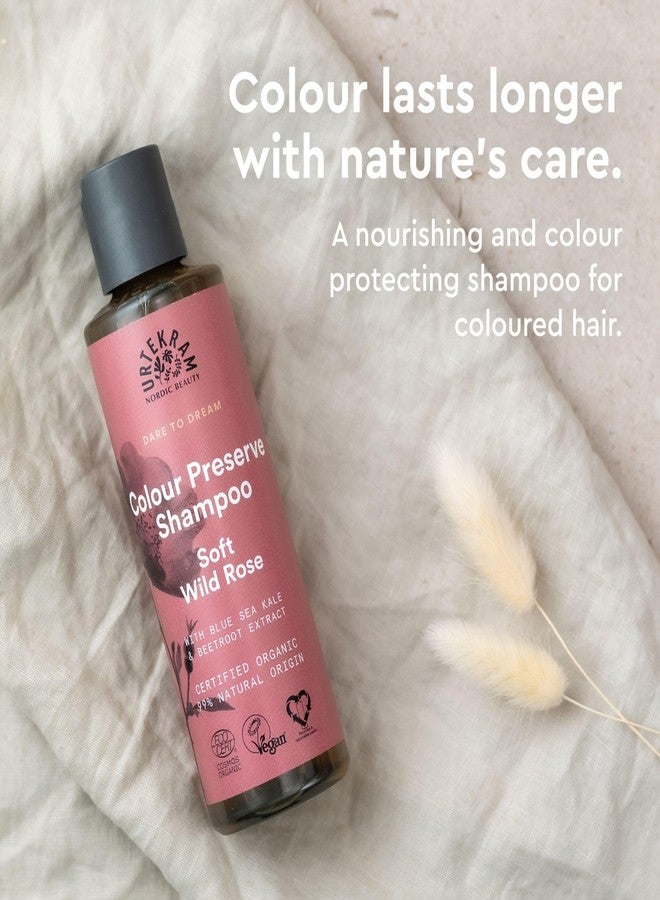 Urtekram Shampoo - Colour Preserve - Wild Rose - 250 ml, Vegan, Organic, Natural Origin - Image 2