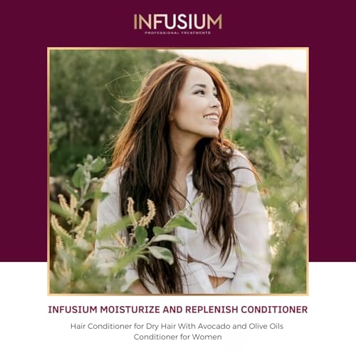 Infusium بلسم إنفيوزيوم لإصلاح وتجديد الشعر - بلسم شعر مع الكيراتين وزيت الأركان والسيراميدات - مناسب لجميع أنواع الشعر - 13.5 أونصة - Image 5