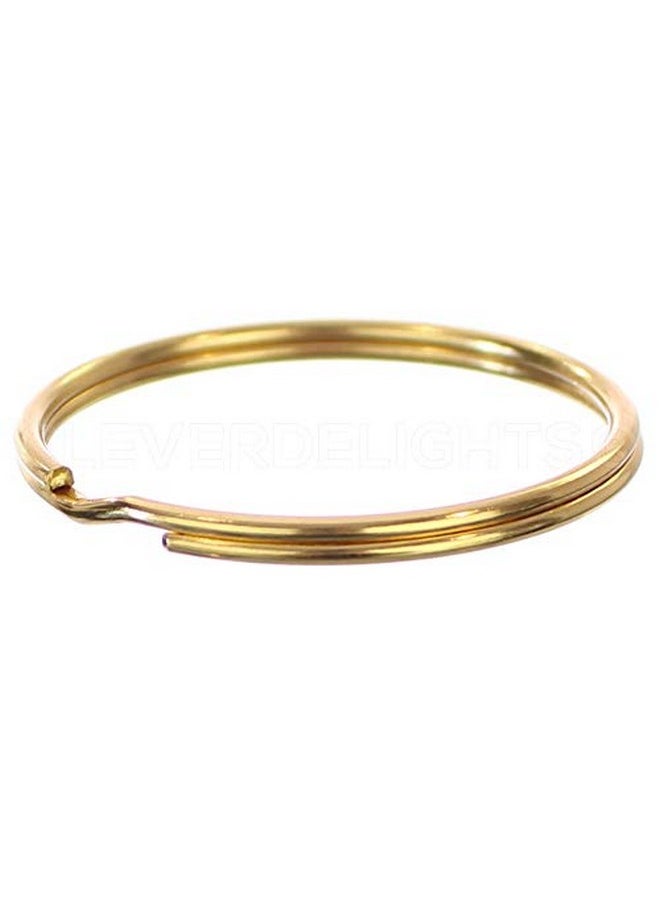 CleverDelights - 2" Key Rings Gold Color 10 Pack Large Split Key Rings 2 Inch - Image 1