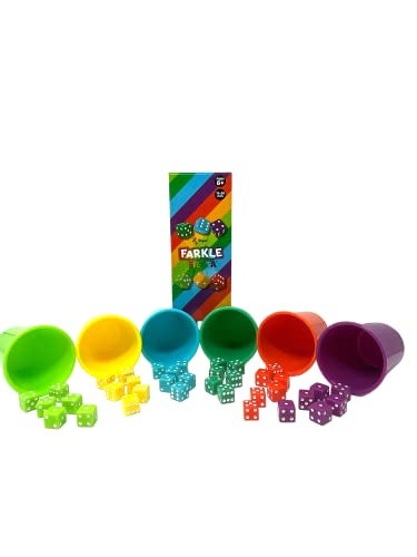 Regal Games Farkle Fiesta Classic Dice Game w 6 Colored Dice Sets 6 Convenient Dice Cups for Easy Shaking 20 Score Sheets Fun Family Game for Travel Camp Ideal for 24 Players Ages 8 - Image 5