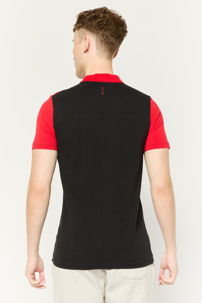 Puma x Scuderia Ferrari Men Sportswear Fit Short Sleeves Outdoor Polo Shirt, Black - Image 3