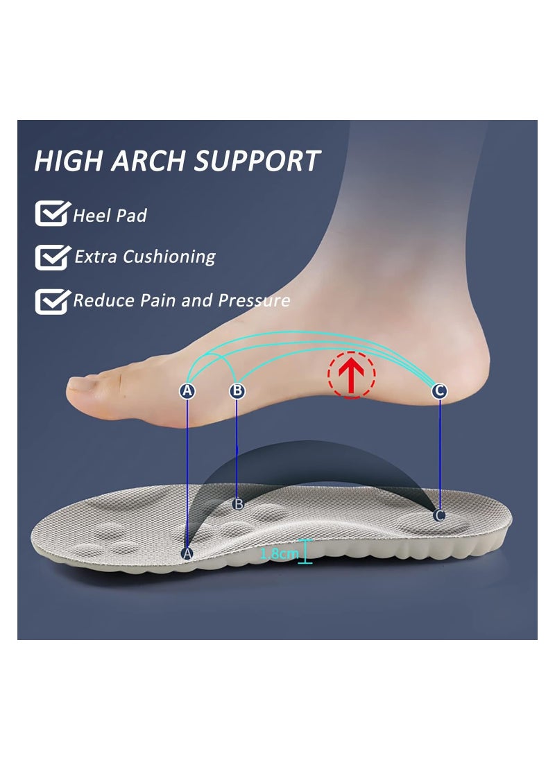 Orthopaedic Insoles for Men and Women Memory Foam Insoles Comfort Sports Shoe Insoles Breathable and Relieve Foot Pain Ideal Insole for Hiking Running 28.5cm  - Image 5
