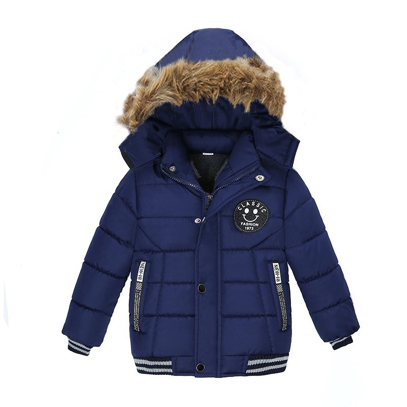 Winter Thick Warm Cotton Jacket Boys M718-Blue 