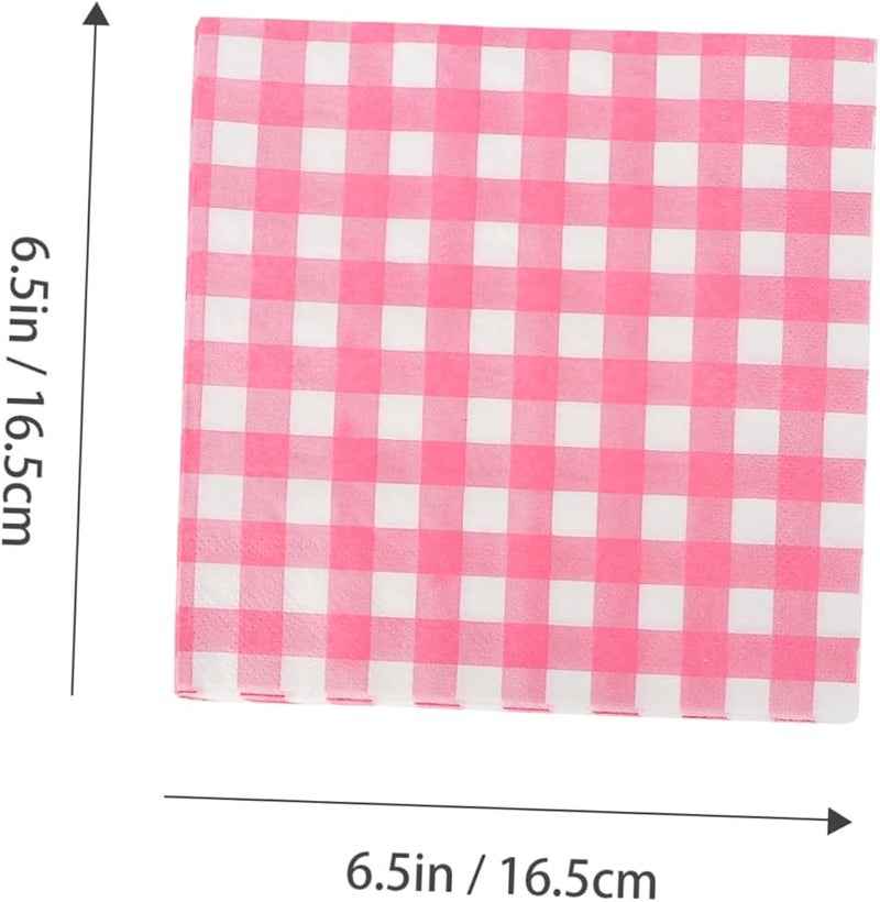 80 Pcs Checkered Pattern Paper Napkins for Holiday Party Wedding Home Decor Events - Image 3