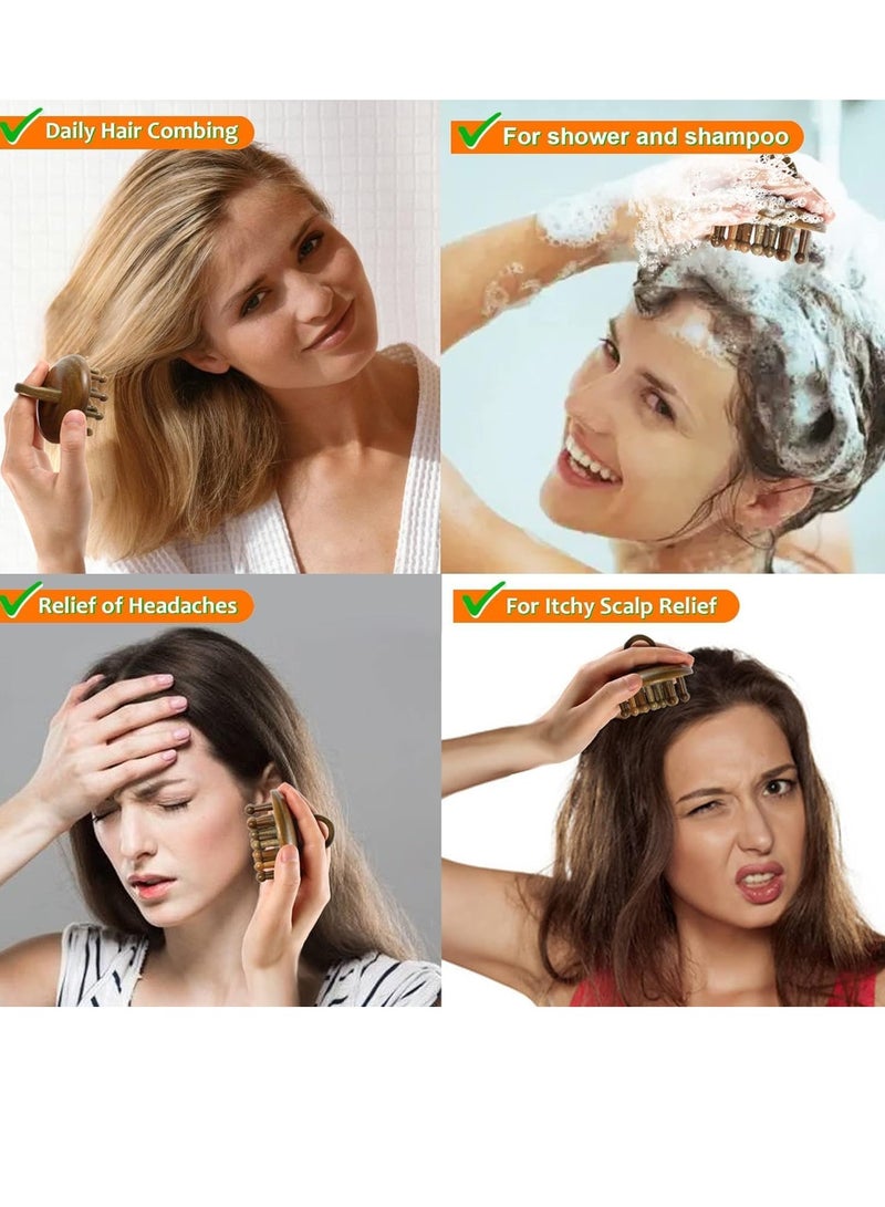 Comb Head Massager Scalp Stress Relax Manual Scalp Massagers Head Scratcher for Headache Relaxing Gifts for Women Grandmom Sisters Mom - Image 2