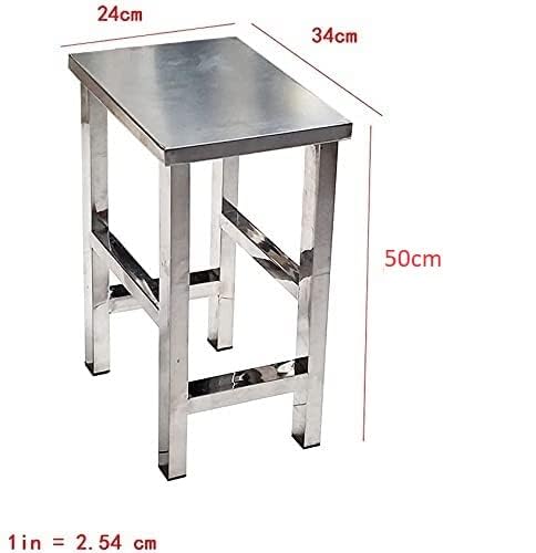 INDIAN DECOR 50CM Tall Stainless Steel Stool, Chrome Finish - Restaurant, Conference, Kitchen Stool - Image 2