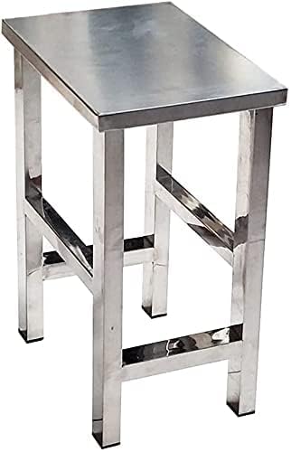 INDIAN DECOR 50CM Tall Stainless Steel Stool, Chrome Finish - Restaurant, Conference, Kitchen Stool - Image 1