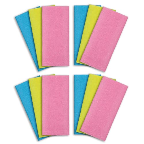 ARCH&M 12-Pack Premium Nylon Exfoliating Towel - 35-Inch Quick-Dry, Hygienic Japanese Washcloth for Body & Back - Durable, Machine Washable, Long-Lasting - Image 1