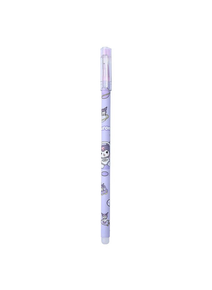 Generic - 12 Pieces Of Cute Family Erasable Straight Neutral Pen Ins Girl Feng Shui Pen High Value Gift Pen Stationery (Yellow Puppy-0.5mm Blue Refill) - Image 1