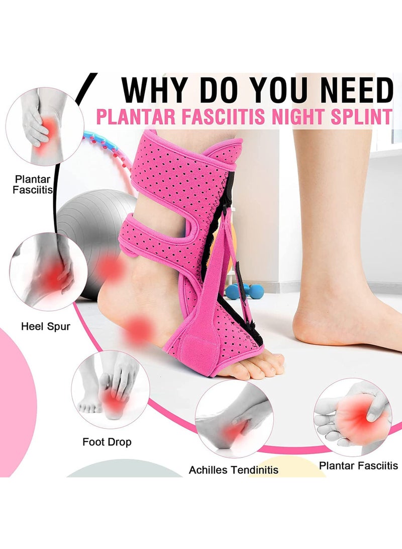 Rock Pow 1 Pack Plantar Fasciitis Night Splint Upgrade 3 Adjustable Straps Plantar Fasciitis Relief Night Splint for Women & Men Relief Brace for Plantar Fasciitis Relief Achilles Tendonitis and Foot Drop - Image 3