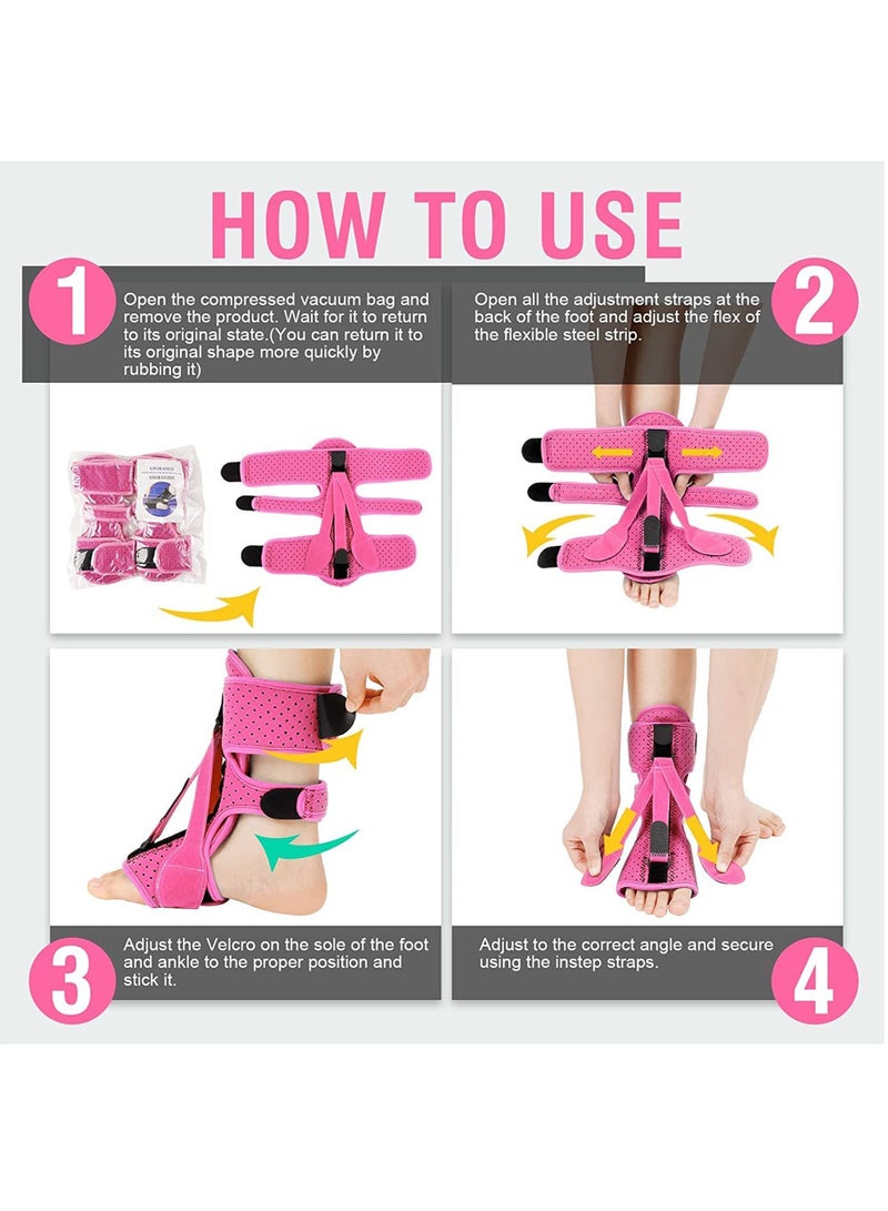 Rock Pow 1 Pack Plantar Fasciitis Night Splint Upgrade 3 Adjustable Straps Plantar Fasciitis Relief Night Splint for Women & Men Relief Brace for Plantar Fasciitis Relief Achilles Tendonitis and Foot Drop - Image 5