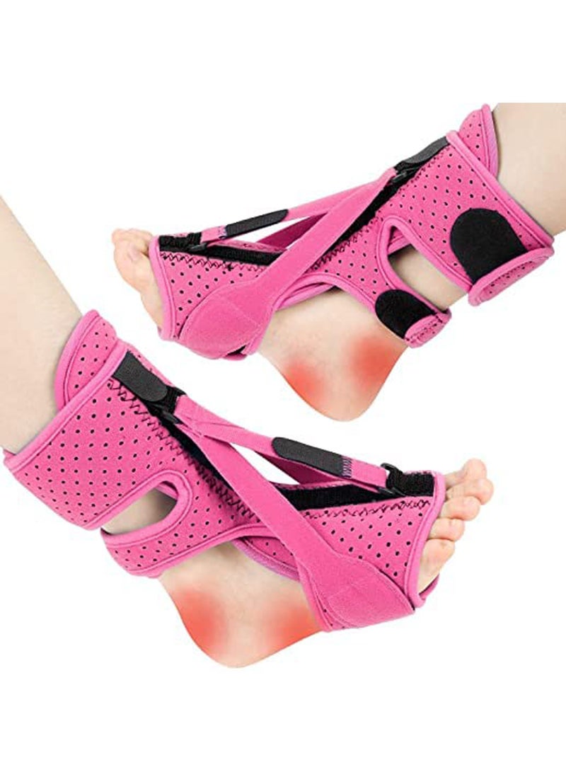 Rock Pow 1 Pack Plantar Fasciitis Night Splint Upgrade 3 Adjustable Straps Plantar Fasciitis Relief Night Splint for Women & Men Relief Brace for Plantar Fasciitis Relief Achilles Tendonitis and Foot Drop - Image 1