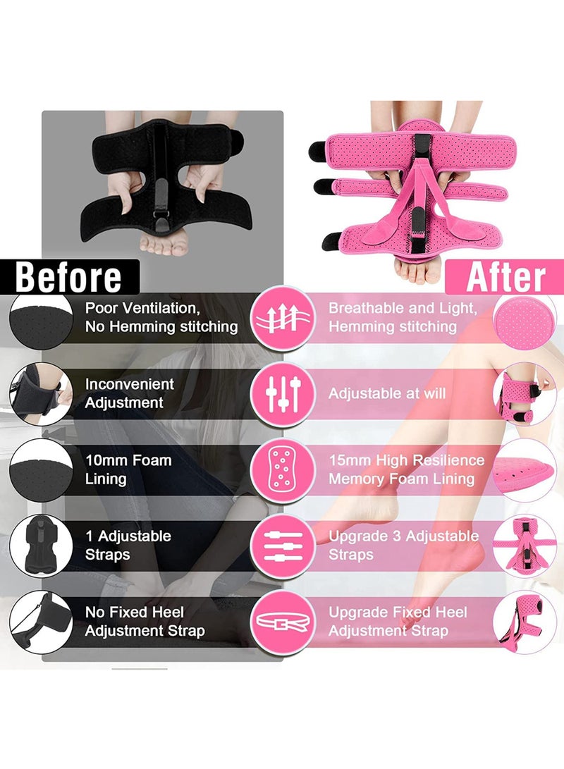 Rock Pow 1 Pack Plantar Fasciitis Night Splint Upgrade 3 Adjustable Straps Plantar Fasciitis Relief Night Splint for Women & Men Relief Brace for Plantar Fasciitis Relief Achilles Tendonitis and Foot Drop - Image 2