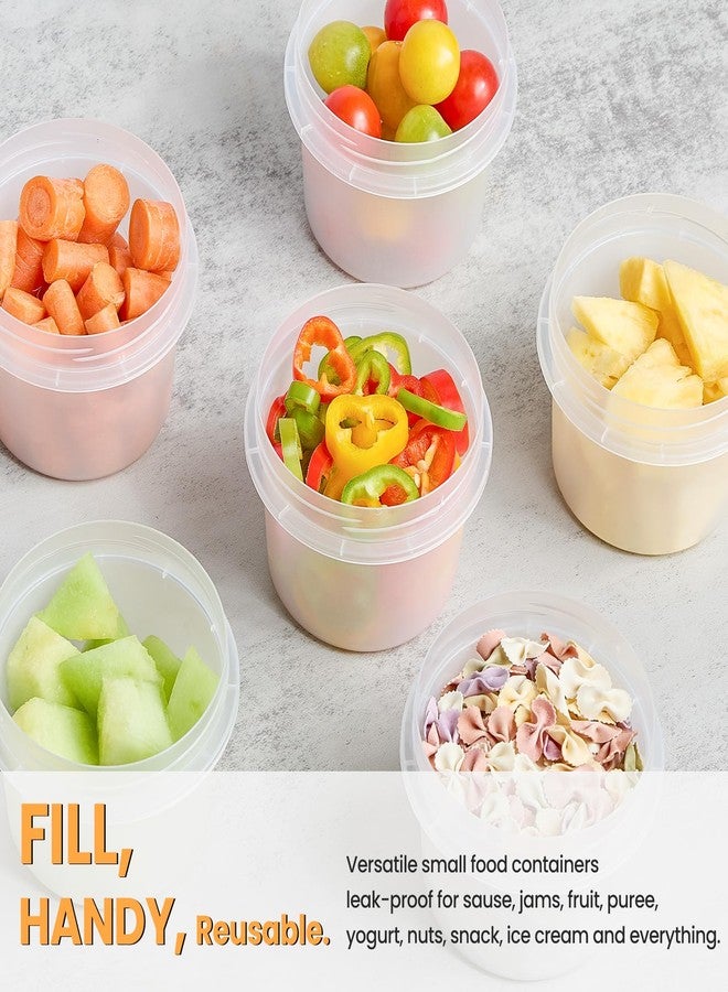 TUZAZO 12 Oz Food Storage Containers with Screw Lids, 6-Count Reusable Small Plastic Soup Containers for Portion and Meal Prep | Microwave-, Freezer-, Dishwasher-Safe | BPA Free - Image 5