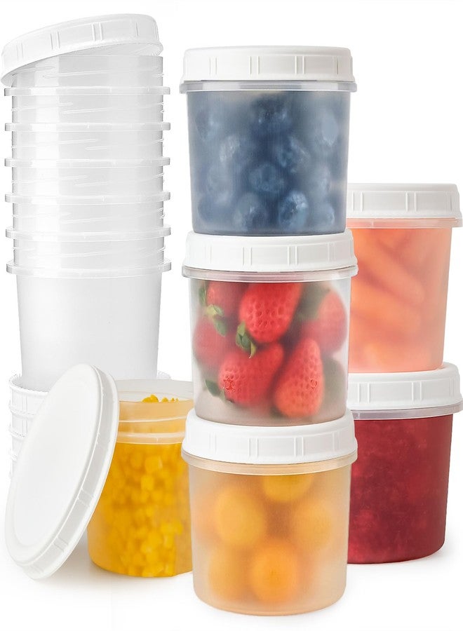 TUZAZO 12 Oz Food Storage Containers with Screw Lids, 6-Count Reusable Small Plastic Soup Containers for Portion and Meal Prep | Microwave-, Freezer-, Dishwasher-Safe | BPA Free - Image 1