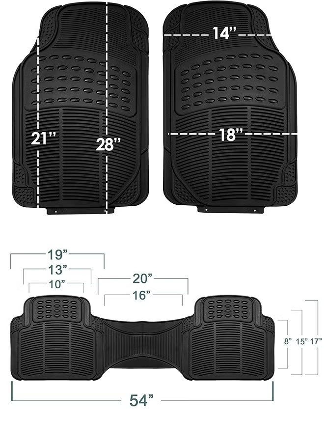 Unewshi Floor Mats For Heavy Duty Vehicles SUVs And Trucks Black Car Mats For Car Flooring Waterproof Decoration Universal Flooring For Car Interior Accessories - Image 3