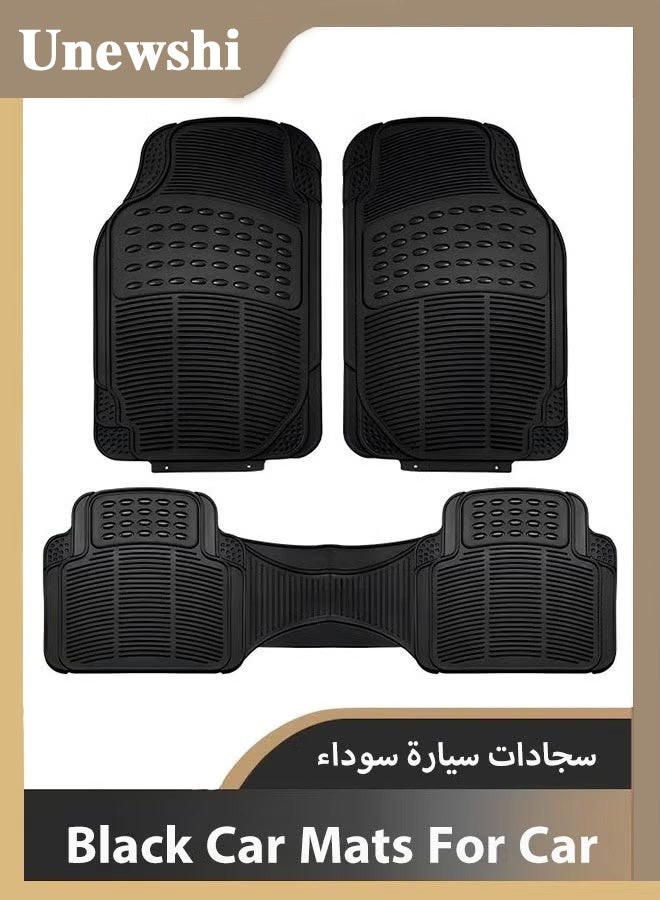 Unewshi Floor Mats For Heavy Duty Vehicles SUVs And Trucks Black Car Mats For Car Flooring Waterproof Decoration Universal Flooring For Car Interior Accessories - Image 1